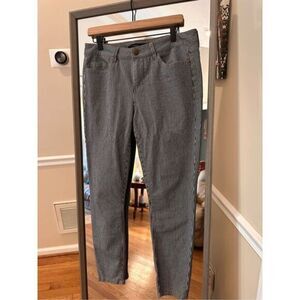 Harper Striped Straight Leg Pants Size 30 Black White